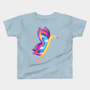 Psychedelic Pencil Butterfly Kids T-Shirt